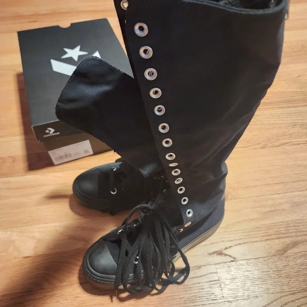 SZ 6.5 Womens / 4.5 Mens Chuck Taylor All Star XXHi A16571C- Black/Black/Black - Picture 5 of 7